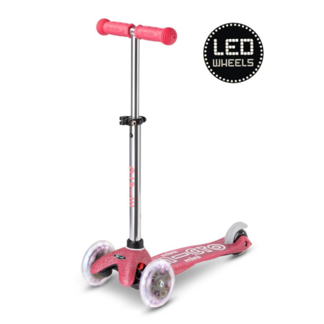 Trottinette Micro mini glitter led - Rose