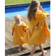 Poncho velour 4/6 ans - Oiseaux soleil