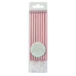 Bougies métalliques rose